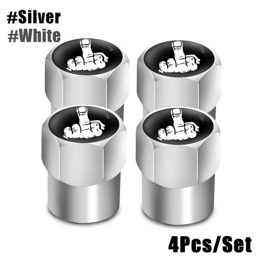 Aluminum Alloy Tire Valve Stem Caps – O-Ring Seal | Set of 4 | 18 Colors