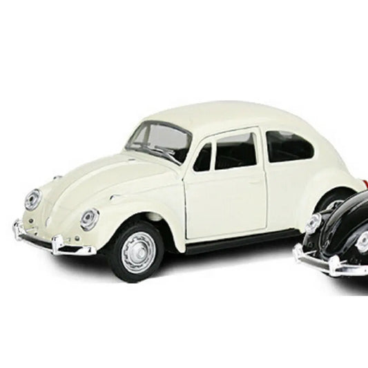 Vintage Beetle Diecast Pull-Back Car Model – Collector & Kids Toy