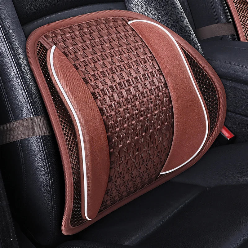 Car Lumbar Support Cushion – Mesh Back & Waist Pad
