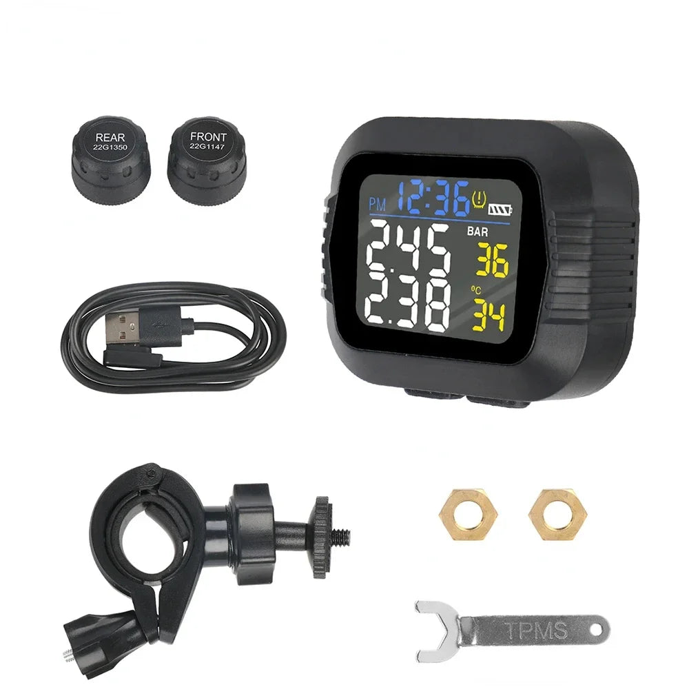 Wireless Tire Pressure Monitor + 2 Sensors