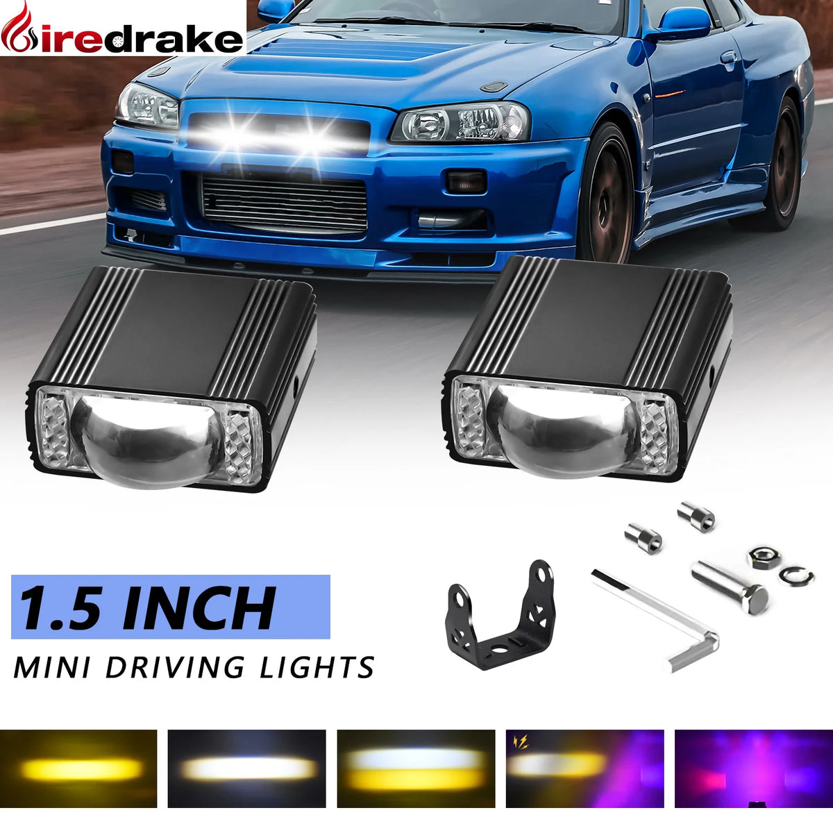 2-Piece LED Grille Spotlight - IP68 12-30V