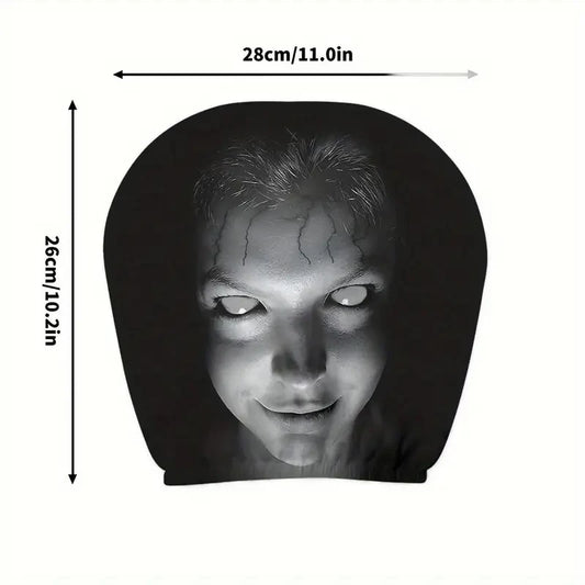 Car Headrest Cover Halloween Horror Print - Universal Elastic Dustproof Sleeve Set of 2