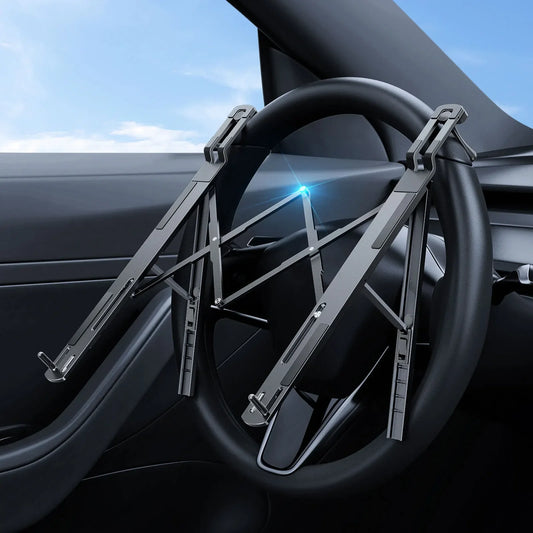 Car Steering Wheel Laptop Stand | Adjustable Desk