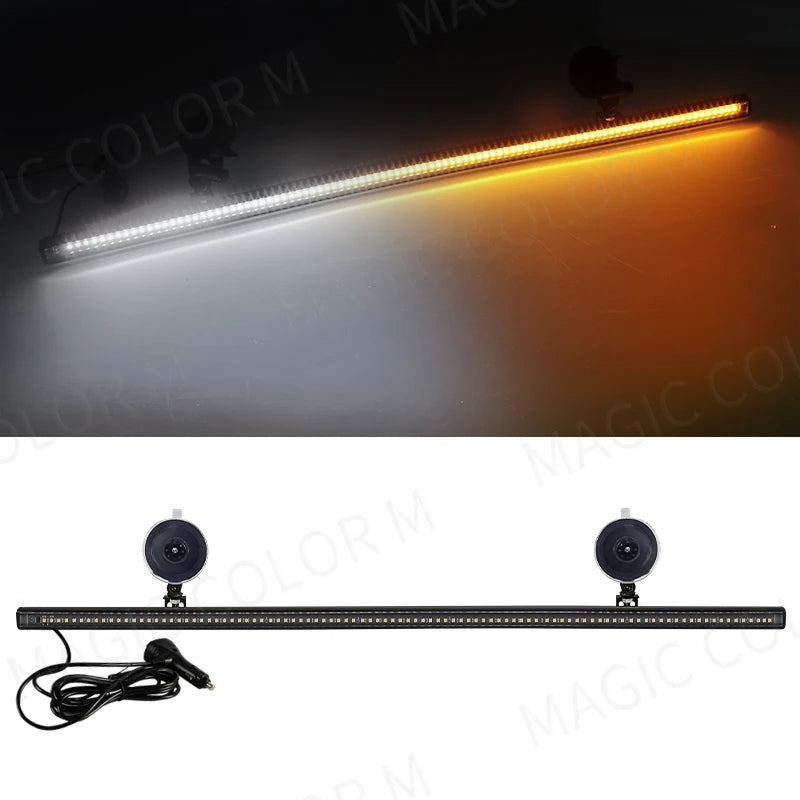 96 LED Strobe Warning Light Bar – 84cm | 15 Flash Modes | 12V