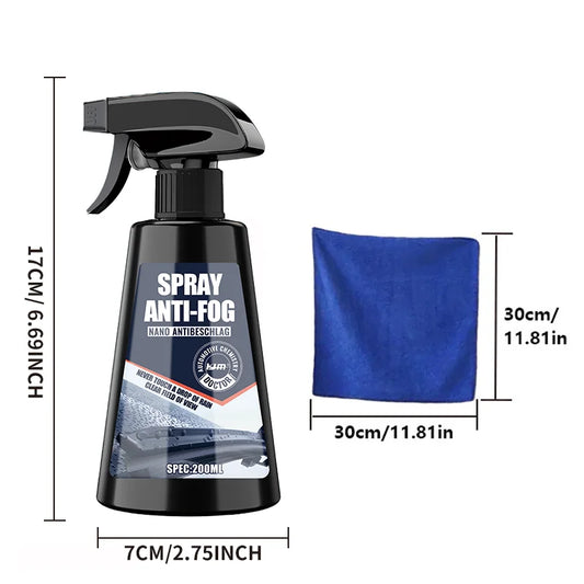 Car Glass Anti-Rain & Anti-Fog Spray – 200ml Hydrophobic Coating
