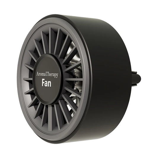 Car Mini Fan Aromatherapy Air Freshener - 7-Color RGB 3-Speed Type-C Clip-On Vent Fan