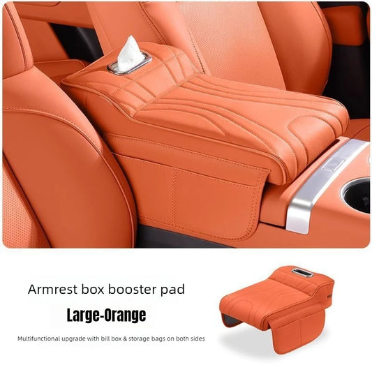 Car Armrest Booster Pad with Storage Pocket – Comfort Cushion