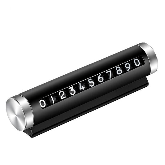 Temporary Parking Card – Aluminum Phone Number Plate with Rotating Digits