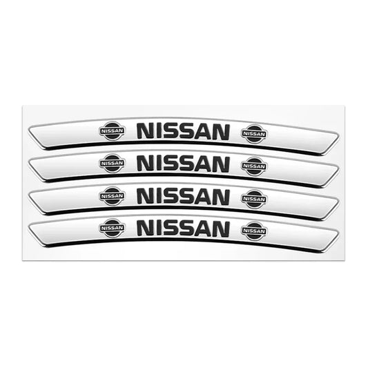 Aluminum Car Wheel Hub Stickers – Tire Rim Decoration (4 pcs)