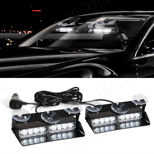 2-in-1 LED Strobe Light Bar - 12V Front Warning Light