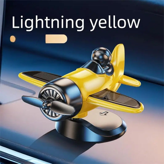 Solar Rotating Airplane Car Dashboard Ornament – 360° Auto Spin Decor