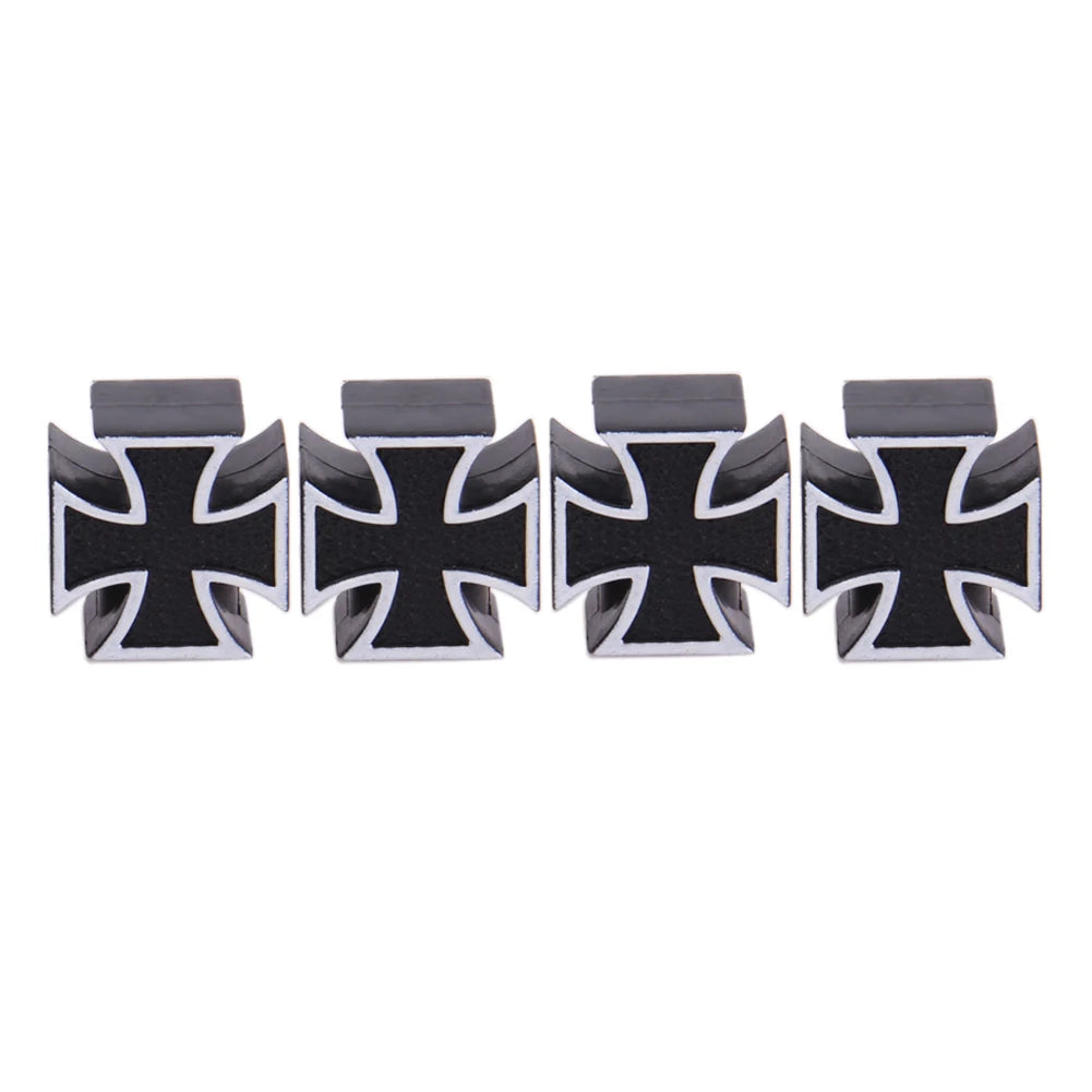 4PCS Cross Shaped Valve Caps