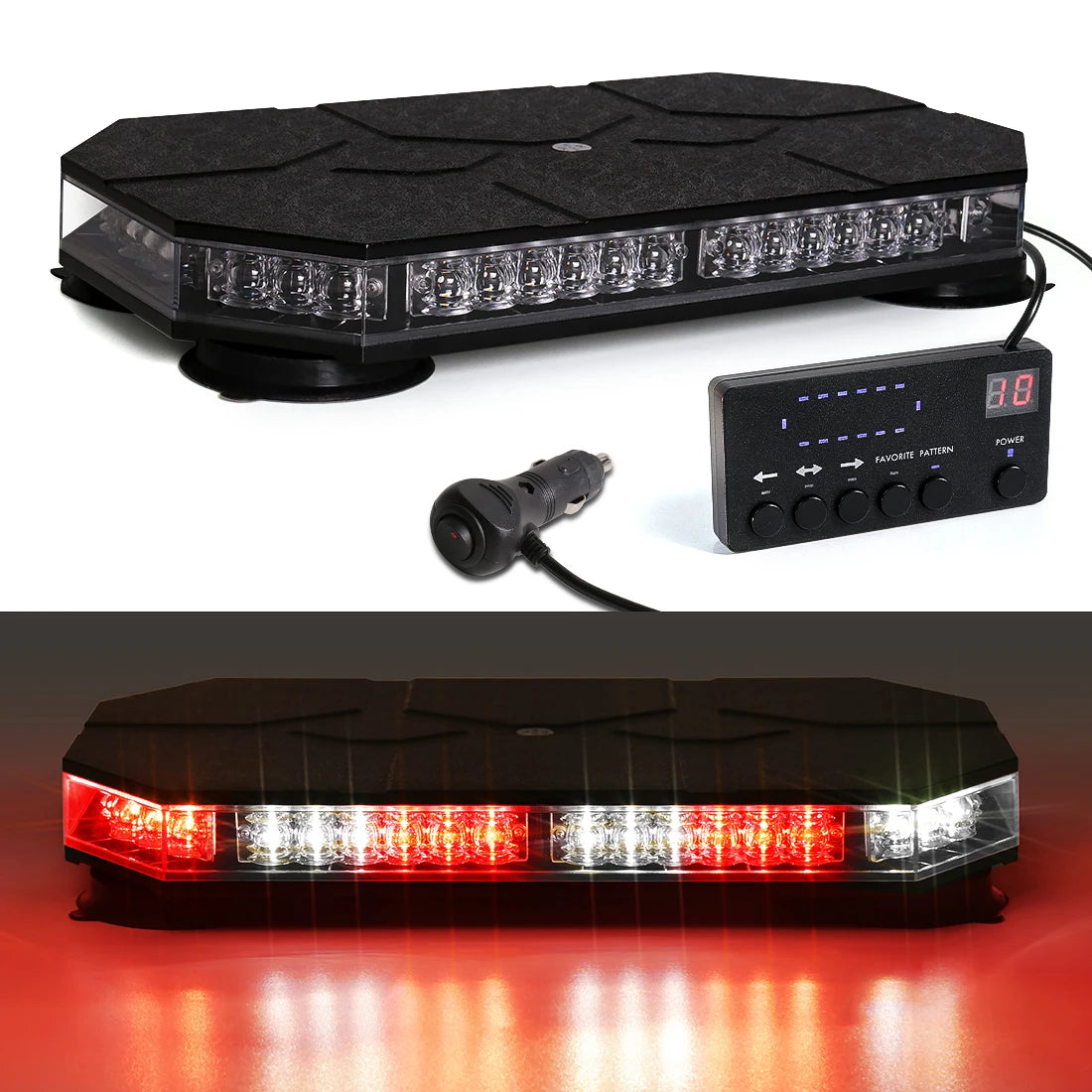 Roof Top LED Strobe Light Bar - Magnetic Mount Warning Light