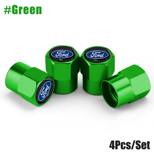 Metal Tire Valve Stem Caps – Set of 4 | Water Resistant | 8 Colors