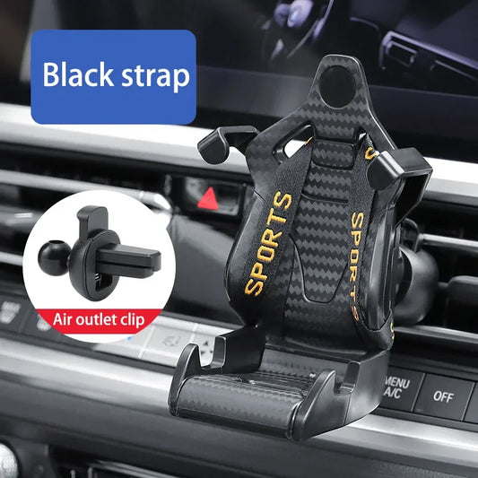 Racing Seat Design Car Phone Holder – Air Vent Mount, 360°, ABS