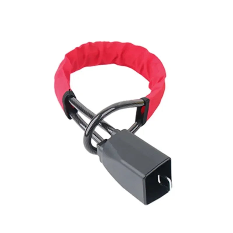 Universal Steering Wheel Lock – Anti-Theft Steel Cable with Window Breaker