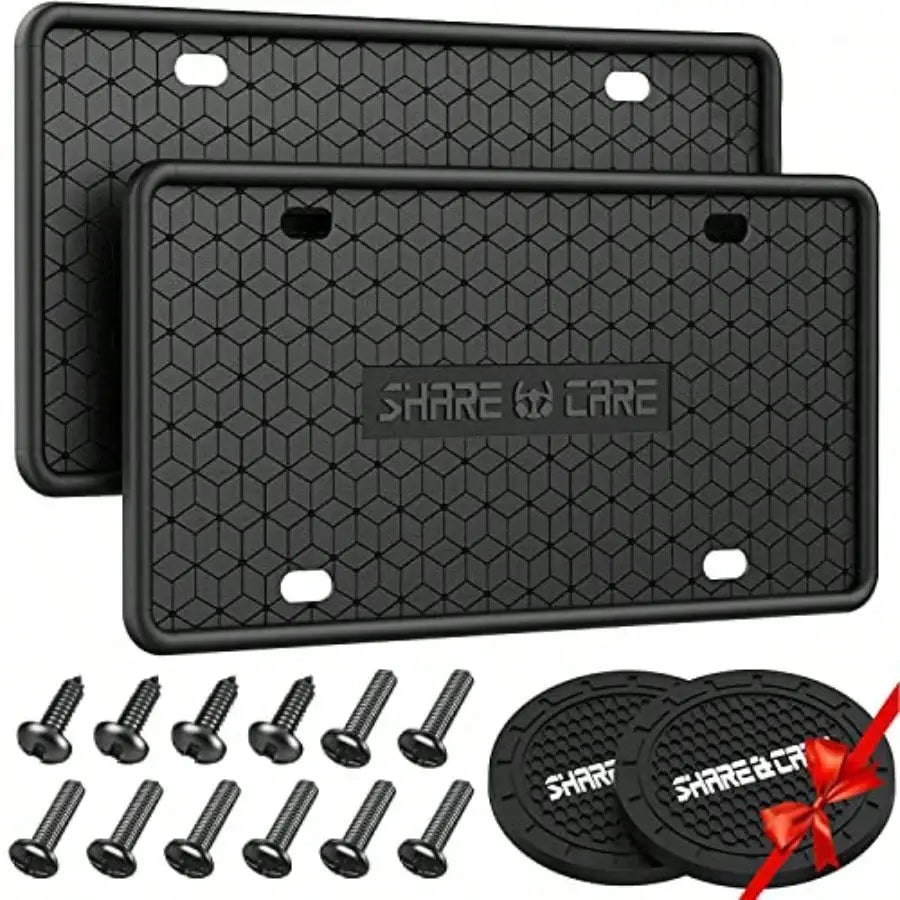 Silicone License Plate Frame – 2-Pack Front & Rear