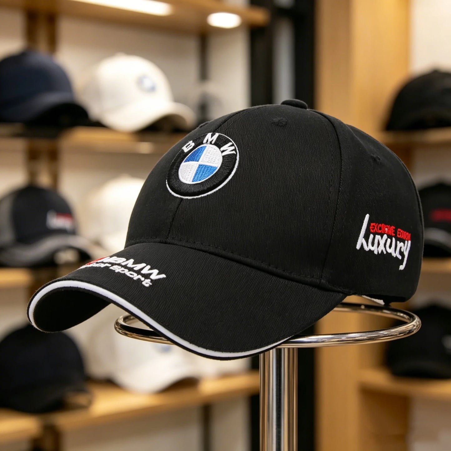 Motorsport Embroidered Baseball Cap – Cotton Sports Hat