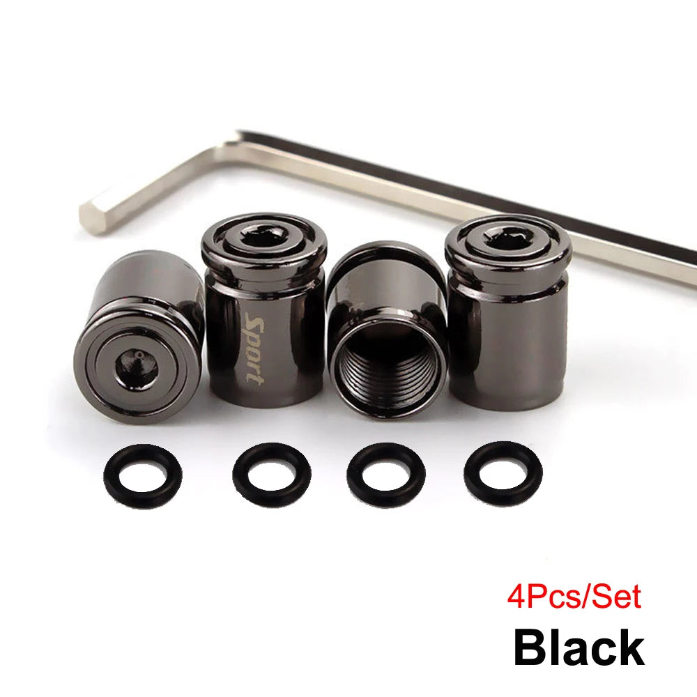Zinc Alloy Valve Stem Caps for Cars - Sport Style Set of 4