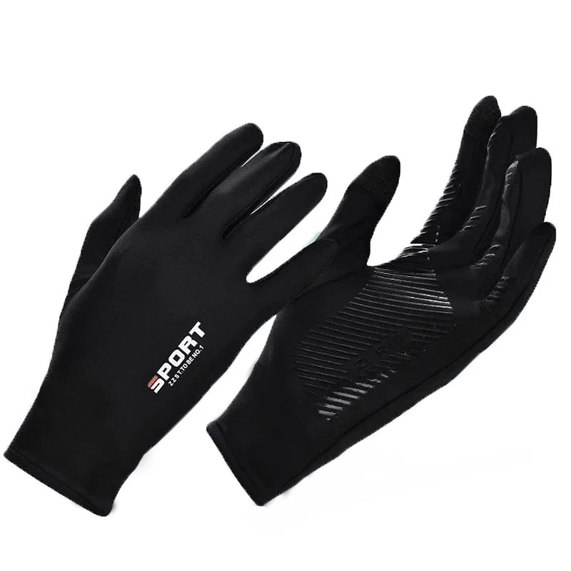 Ice Silk Touchscreen Sport Gloves – UV Protection, Anti-Slip, Unisex