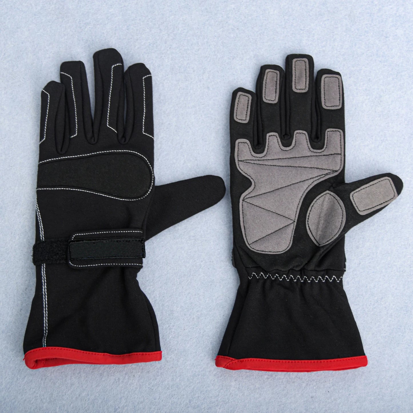 Breathable Karting Gloves – Full Finger, Nylon, M / L / XL