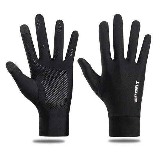 Ice Silk Touchscreen Sport Gloves – UV Protection, Anti-Slip, Unisex