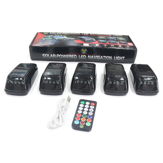 RGB Truck Cab Roof Lights - App Remote, No Drill, 5pcs Set