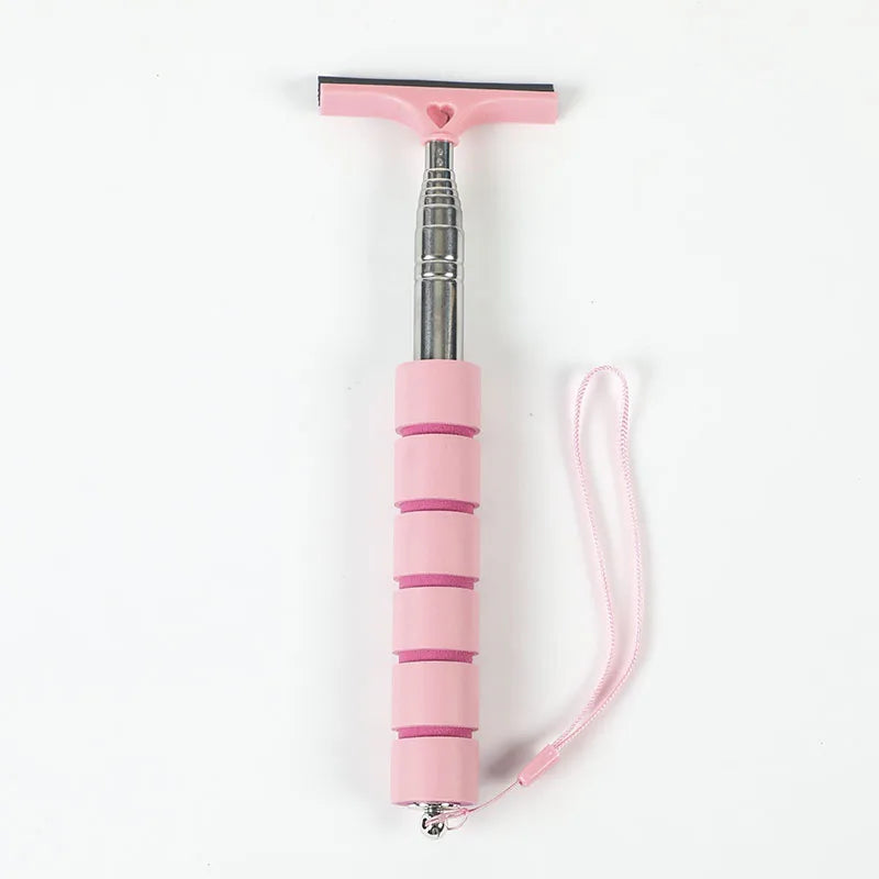 Car Rearview Mirror Wiper – Telescopic Glass & Mist Cleaner Scraper (21–98cm)