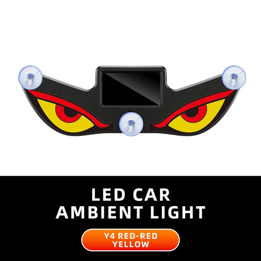 Solar Car Ambient Light – Wireless LED Eye Lamp with Suction Cup