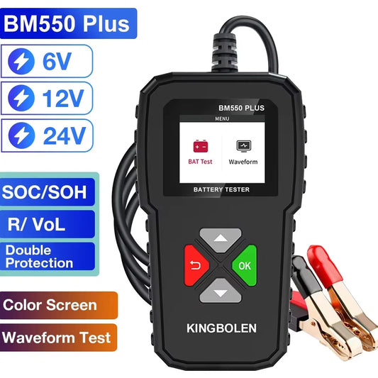 Car Battery Tester 6V 12V 24V 100-2000 CCA Digital Analyzer