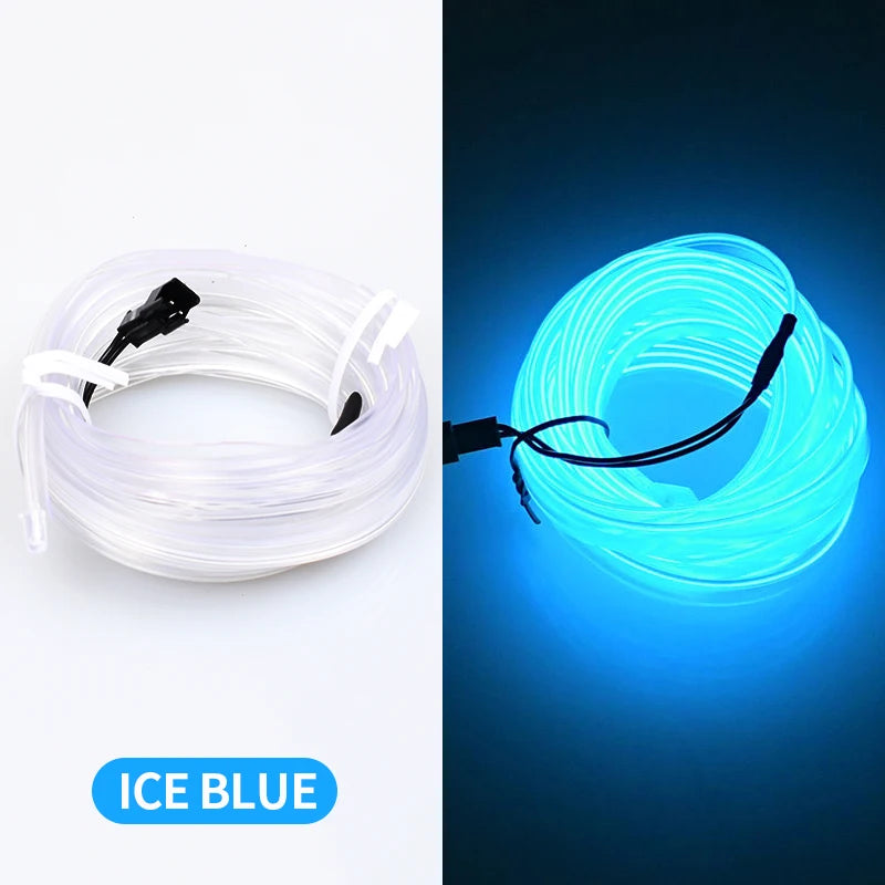 5m Car Interior LED Strip Light – USB Ambient Atmosphere Lamp (5V DIY)