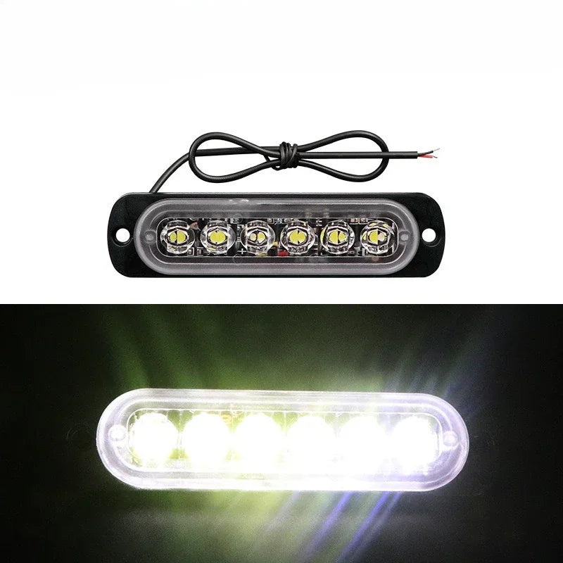 2-Piece LED Strobe Warning Light Kit 12V/24V
