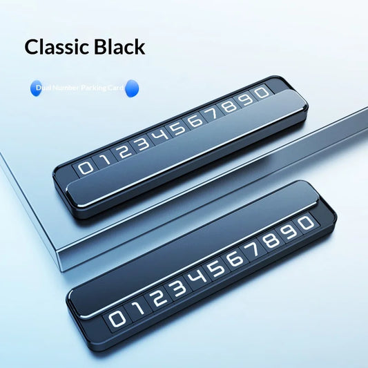 Dual Number Temporary Parking Card with Slide Cover