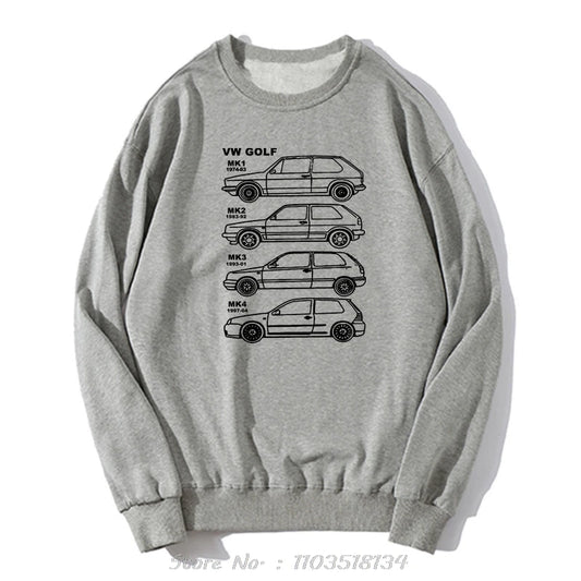 Classic Car Graphic Sweatshirt – Oversized Cotton Pullover