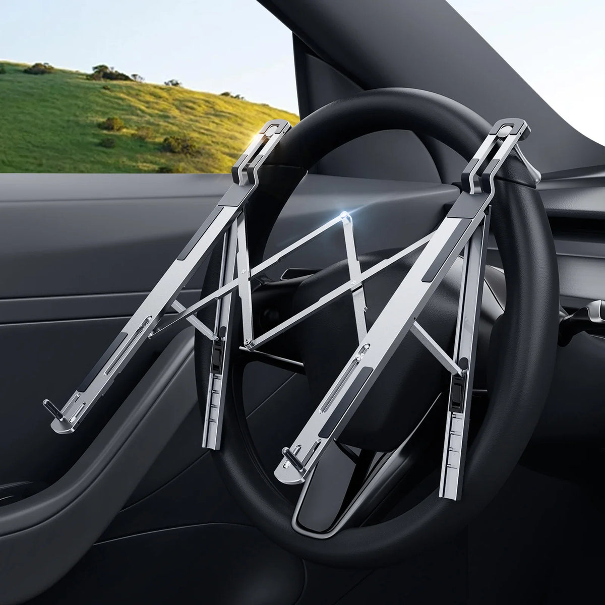 Car Steering Wheel Laptop Stand | Adjustable Desk