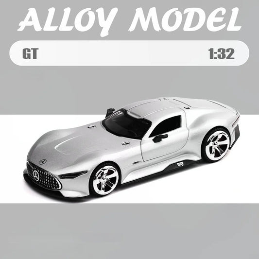 1:32 GT Diecast Metal Model Car with Sound & Light – Collectible