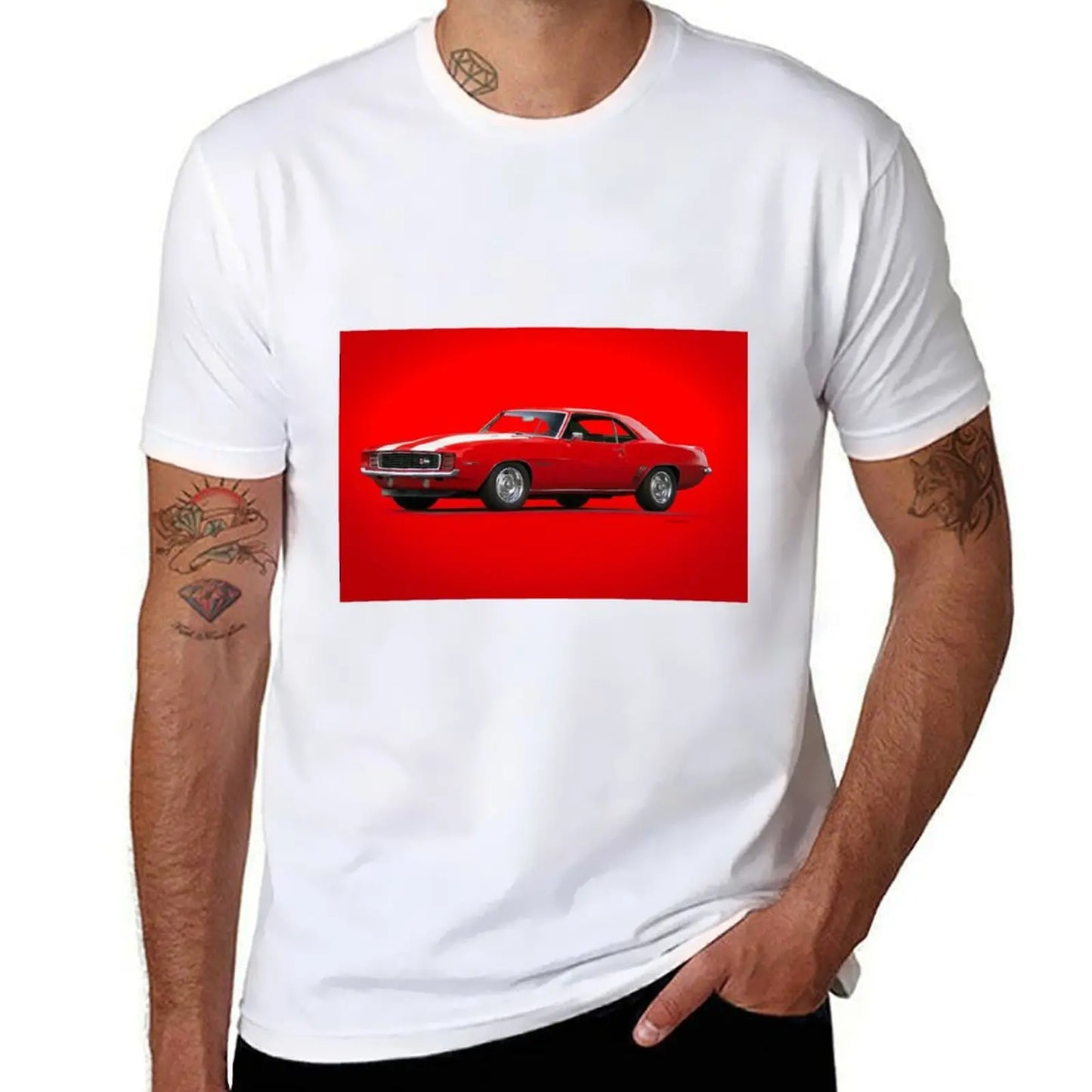 Classic Muscle Car Graphic T-Shirt | Novelty Print Cotton Tee
