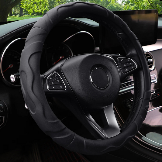 Lamb Skin Texture Sports Steering Wheel Cover