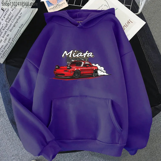 JDM Drift Culture Hoodie – Anime Car Print Unisex Sweatshirt