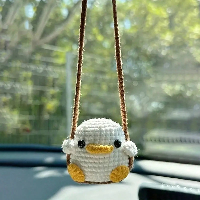 Cute Crochet Animal Car Pendant