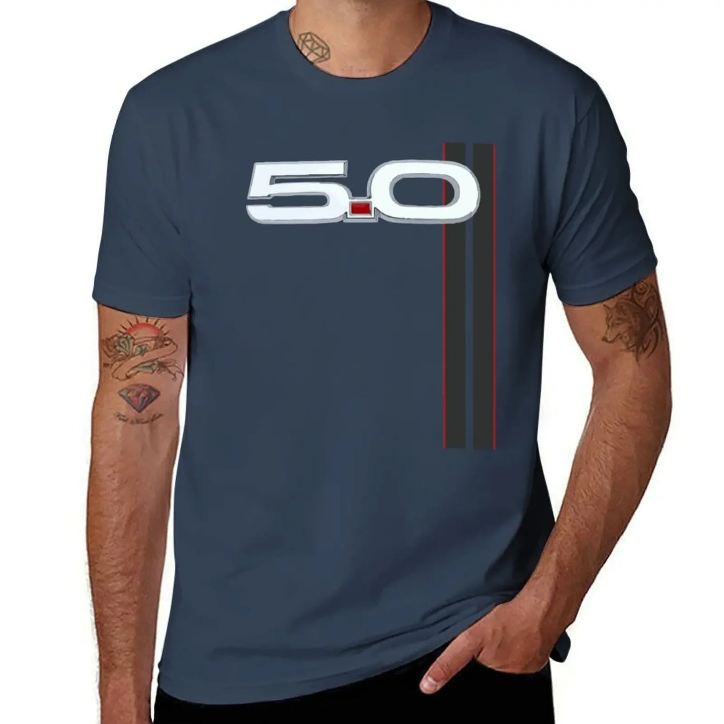 Racing Stripes Graphic T-Shirt | V8 GT Muscle Car Tee