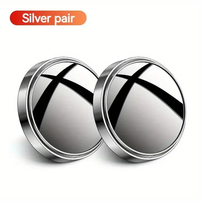 Blind Spot Mirror 360° Wide Angle Adjustable - Reversing Rearview Mirror Pair