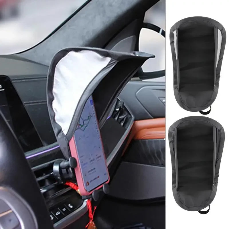 Car Phone Sun Shield – Silver Coated UV & Glare Blocker