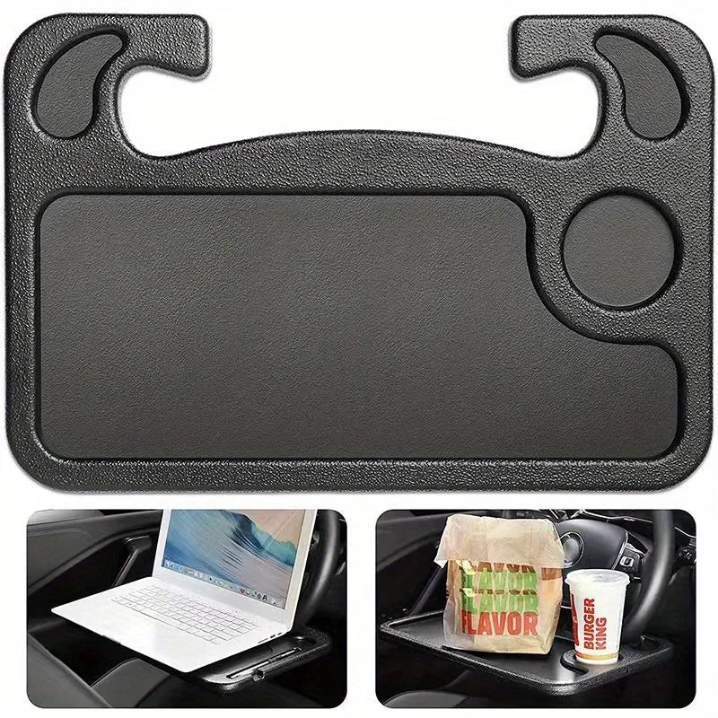 Car Steering Wheel Tray Table - Portable Storage Organizer