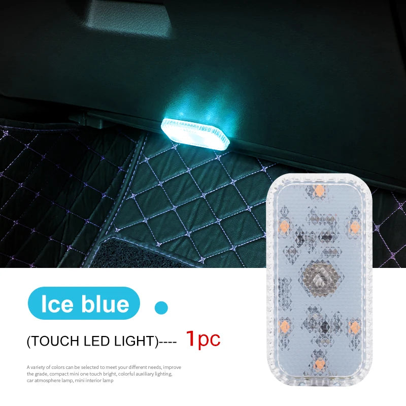 LED Touch Light Mini Wireless Car Interior Reading Lamp USB