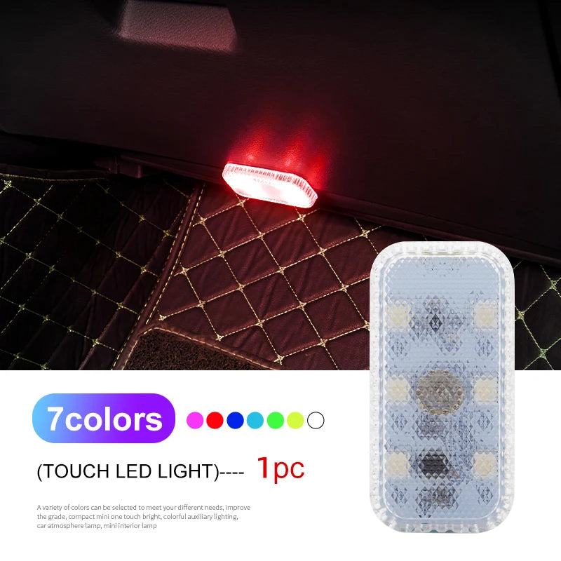 LED Touch Light Mini Wireless Car Interior Reading Lamp USB