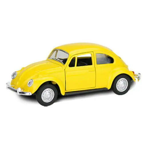 Vintage Beetle Diecast Pull-Back Car Model – Collector & Kids Toy
