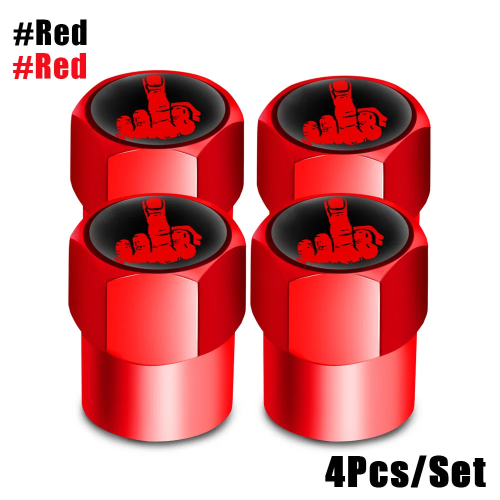 4 Pcs/Set Aluminium Alloy Cool Valve Cap