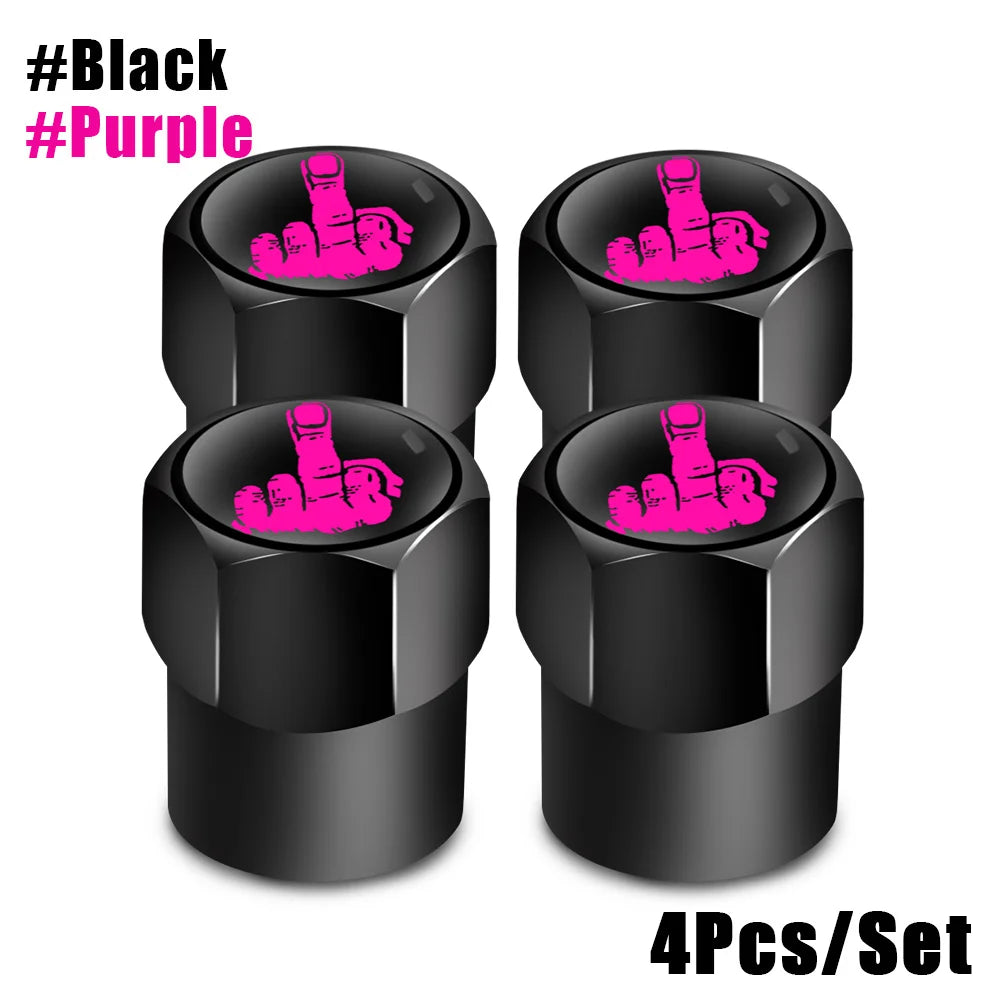 4 Pcs/Set Aluminium Alloy Cool Valve Cap