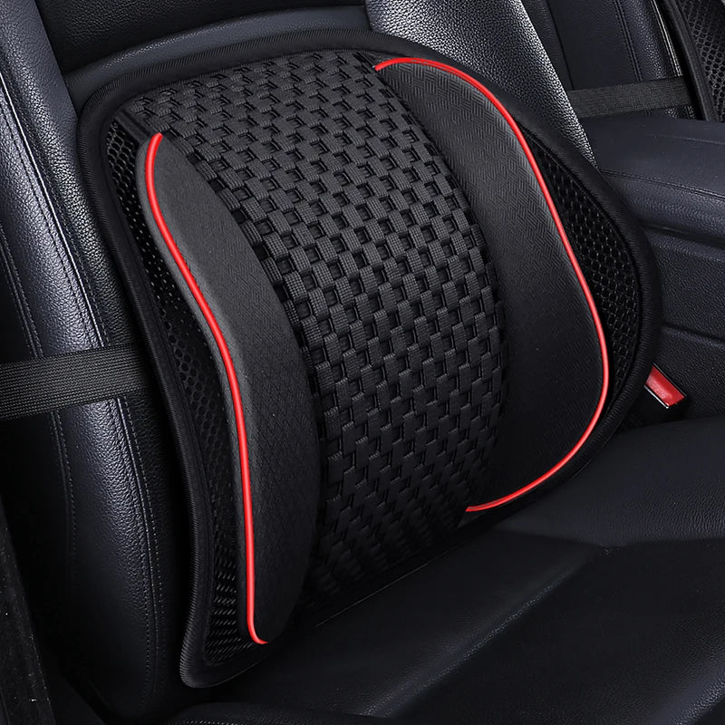 Car Lumbar Support Cushion – Mesh Back & Waist Pad
